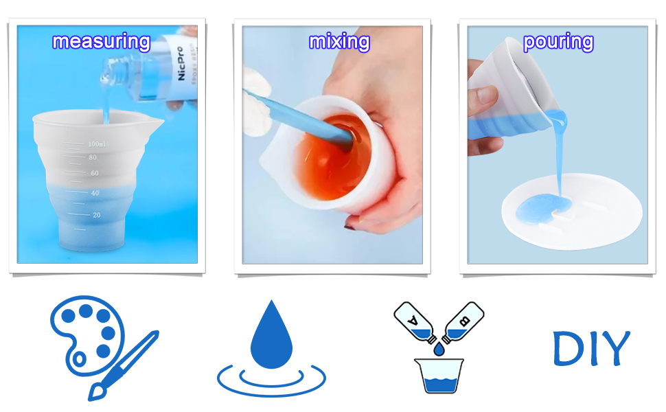 Silikon Messbecher Set