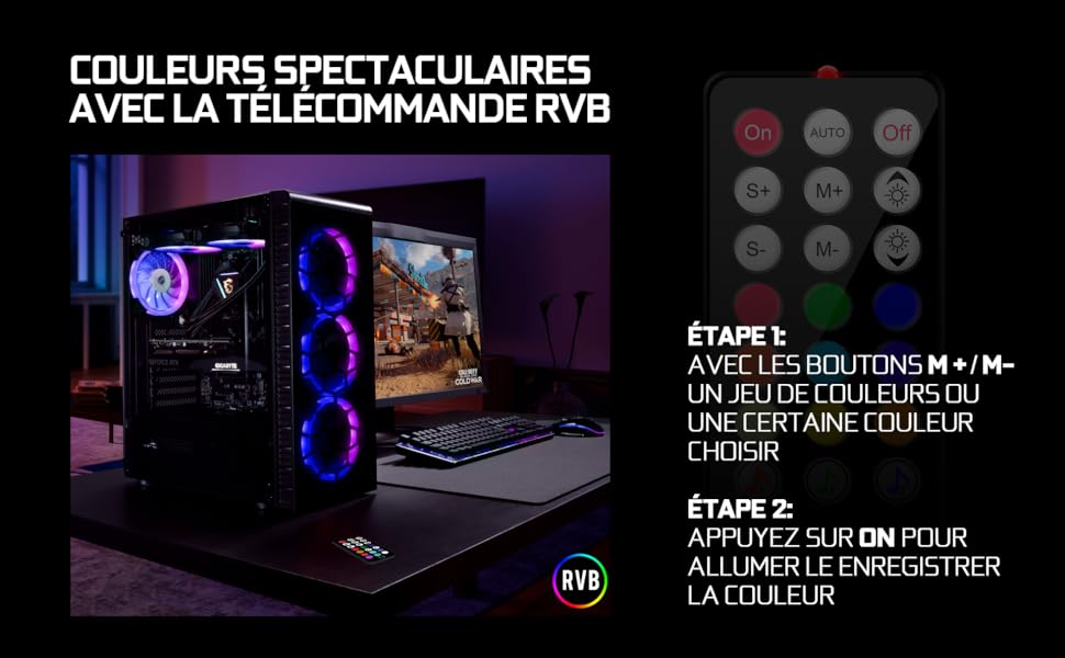ein Computer mit einem Display eines Gaming-Controllers und einem Display eines Gaming-Controllers.