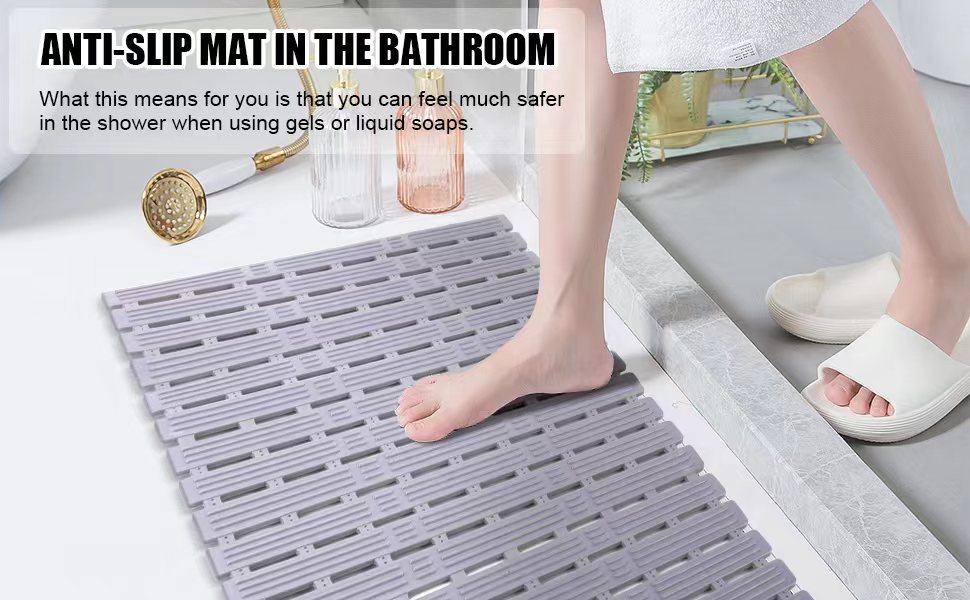 Badematte rutschfest 90 x 40 cm Antirutschmatte