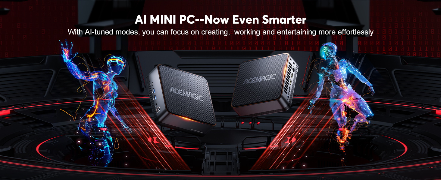 F2A AI Mini PC, Intel Ultra 5 125H 32GB DDR5 1TB NVME SSD