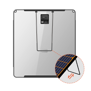 das Solarpanel auf der Rückseite des Tablets