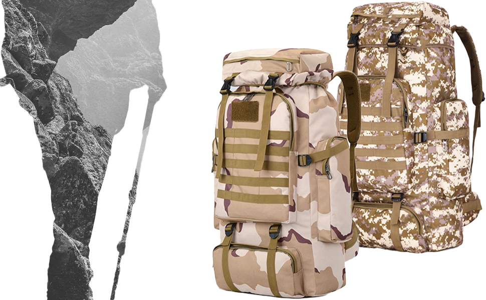 Wanderrucksack taktischer großer Rucksack Bergsteiger-Campingtasche mit großer Kapazität