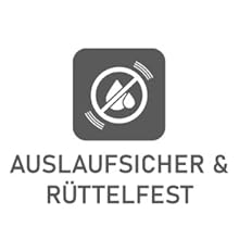 Auslaufsicher und Rüttelfest