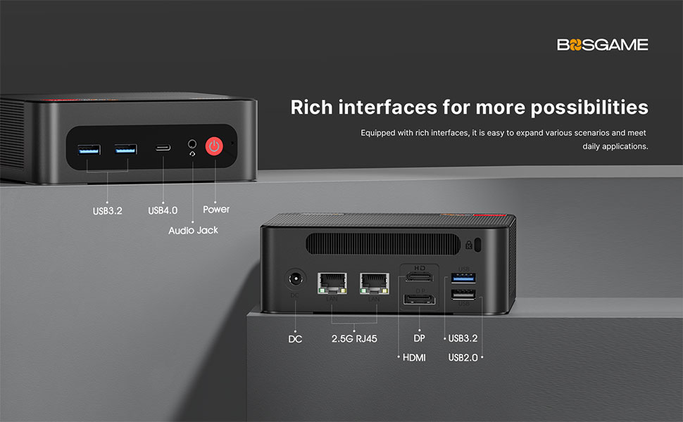 BOSGAME Mini PC windows 11 pro mini computers