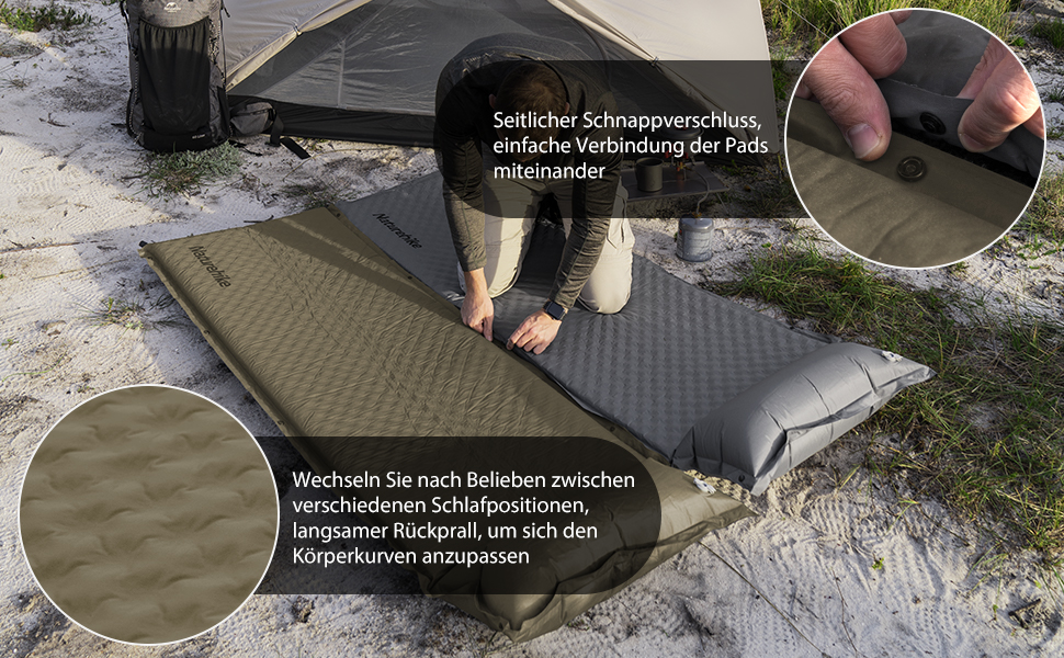 Selbstaufblasende Schlafmatten