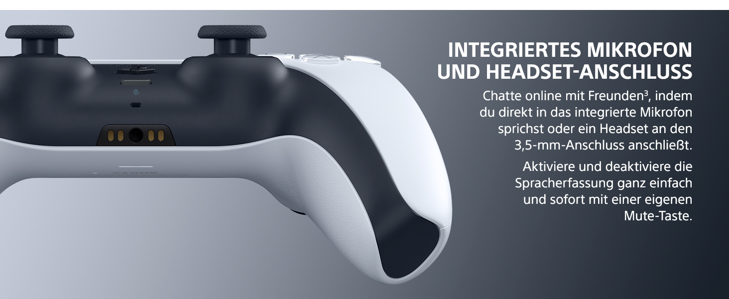 PS5, DualSense Wireless-Controller, Controller, Zubehör, PlayStation, integriertes Mikrofon
