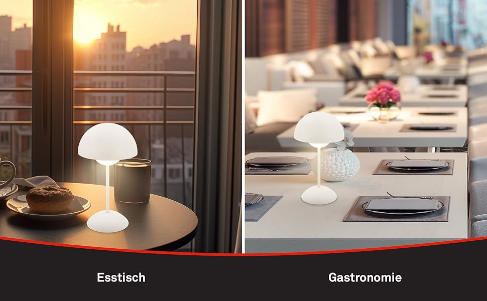 Modernes Kücheninterieur mit weißen Schränken, Pendelleuchten und Geräten aus Edelstahl, das sich durch klares, minimalistisches Design und Umgebungsbeleuchtung auszeichnet.